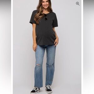 Pink blush Straight Leg Maternity Jeans